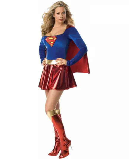 Sexig Supergirl™-maskeraddräkt dam, Storlek: Small