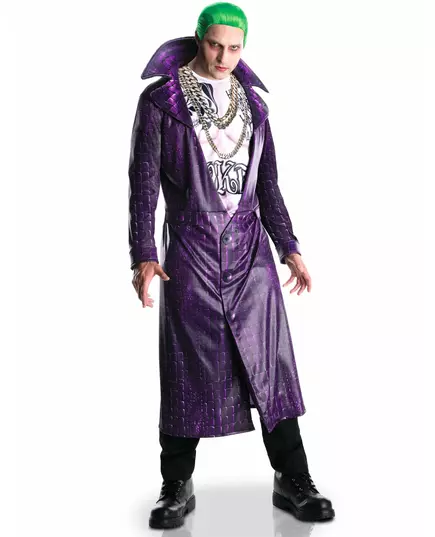 Lyxig Joker Suicide Squad™-maskeraddräkt vuxen, Storlek: M/L