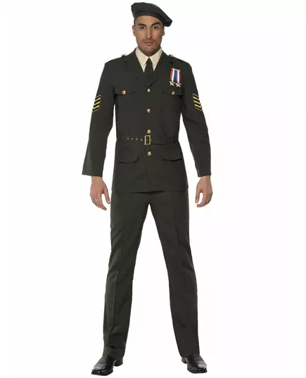 Militär officersmaskeraddräkt för herr, Storlek: Large
