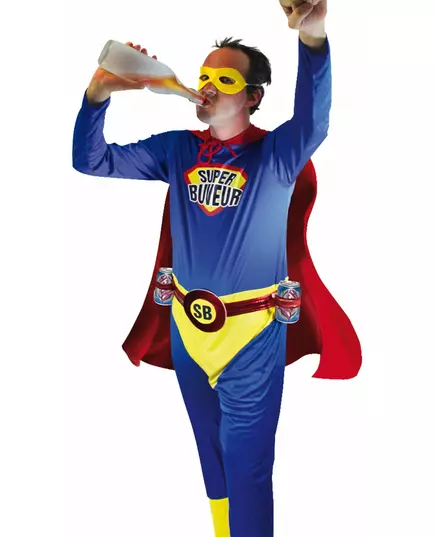 Super Buveur-maskeraddräkt för herr