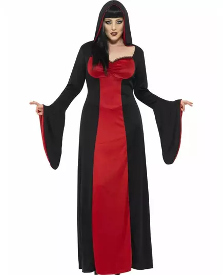 Vampyrmaskeraddräkt dam plus size, Storlek: X-Large