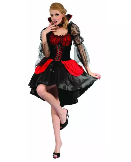 Sexig röd vampyrmaskeraddräkt dam, Storlek: Small