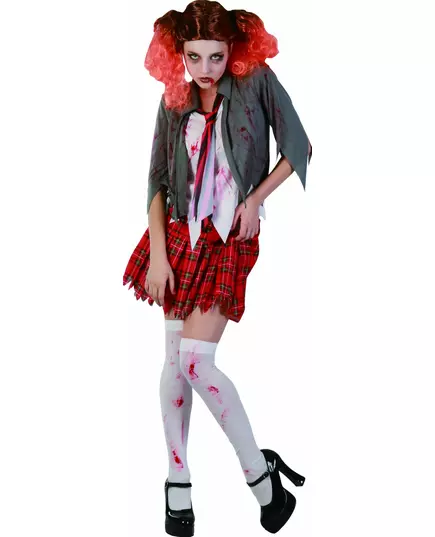 Maskeraddräkt zombie skol flicka dam Halloween