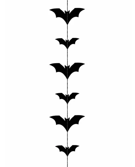 Svart fladdermusgirlang 150 x11 cm