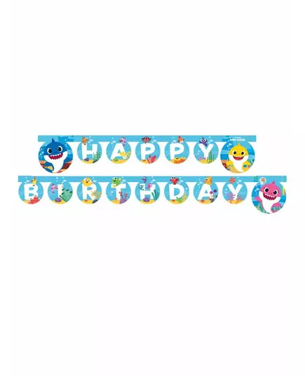 Happy Birthday Baby Shark™-pappersgirlang 2 m