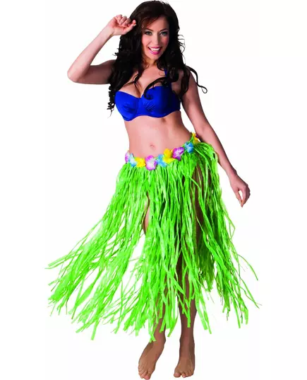 Lång grön hawaiikjol vuxen