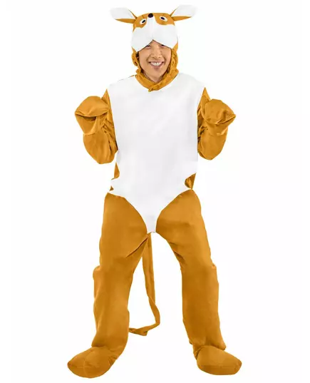 Kängurumaskeraddräkt med sammetslook vuxen