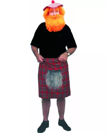 Skotsk kilt med päls vuxen