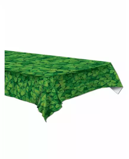 Grön plastduk med klöver 137 x 274 cm