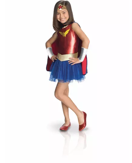 Lyxmaskeraddräkt Wonder Woman Comic Book™ barn, Storlek: 5-6 år (110 till 116 cm)