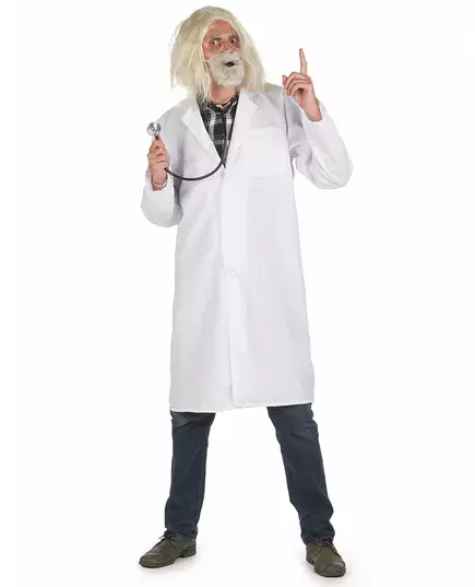 Maskeraddräkt läkarrock galen vetenskapsman vuxen, Storlek: XX-Large
