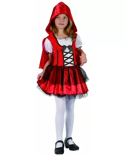 Maskeraddräkt Rödluvan för flickor, Storlek: 4-6 år (110-120 cm)