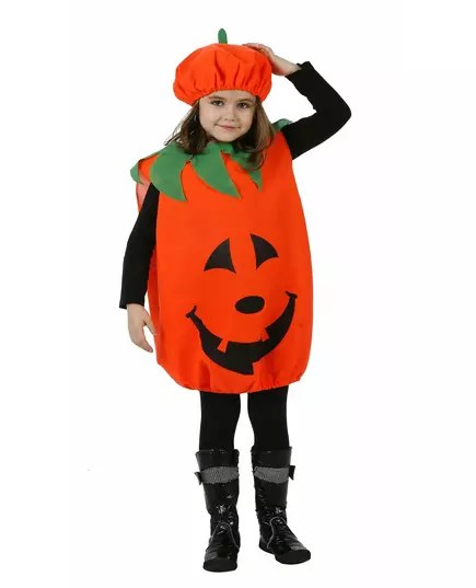 Pumpa-maskeraddräkt barn Halloween, Storlek: 3-4 år (98-115 cm)