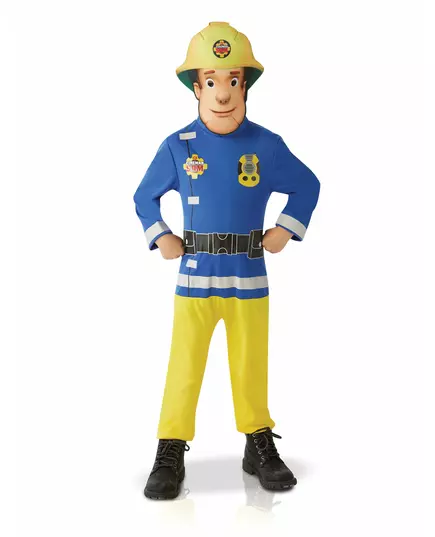 Klassisk Sam brandmannen-maskeraddräkt för barn, Storlek: 2-3 år (83 till 97 cm)