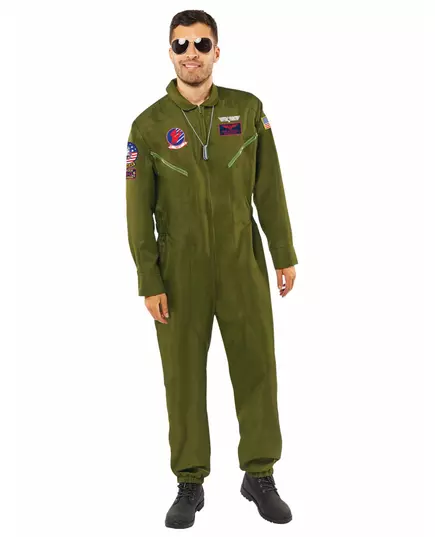Top Gun™-maskeraddräkt i overall herr, Storlek: Medium
