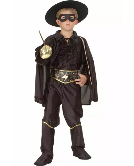 Svart maskerad rättskiparmaskeraddräkt pojke, Storlek: 4-6 år (110-120 cm)