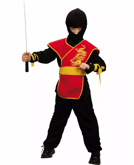 Ninjamaseraddräkt tunika pojke, Storlek: 4-6 år (110-120 cm)