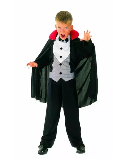 Elegant vampyrmaskeraddräkt för pojkar Halloween, Storlek: 4-6 år(110-120 cm)