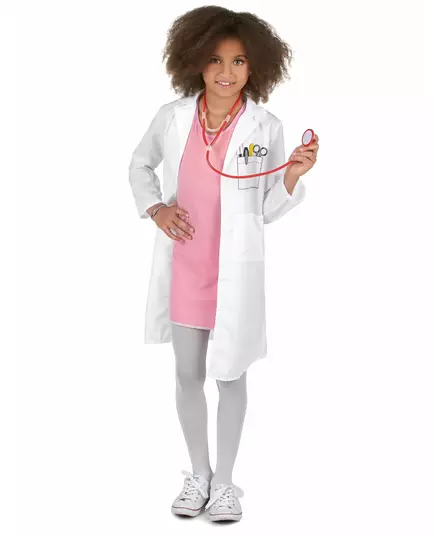 Maskeraddräkt doktor flicka, Storlek: 4-6 år (110-120 cm)