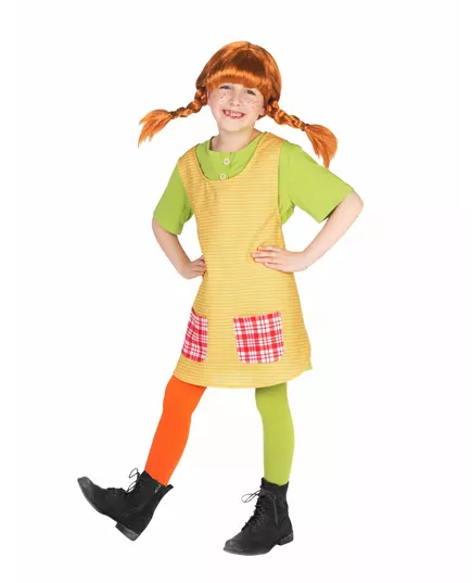 Pippi Långstrump™ maskeraddräkt flicka, Storlek: 3-4 år (98-104 cm)