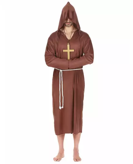 Ljusbrun maskeraddräkt munk herr plus size, Storlek: XX-Large