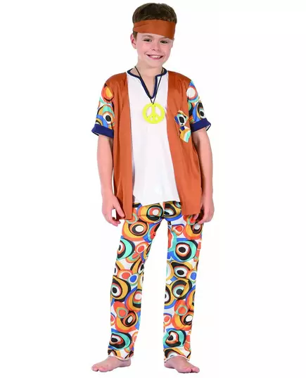 Hippiemaskeraddräkt för pojke, Storlek: 4-6 år (110-120 cm)
