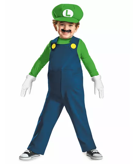 Luigi™-maskeraddräkt för baby, Storlek: 2 år (84-91 cm)
