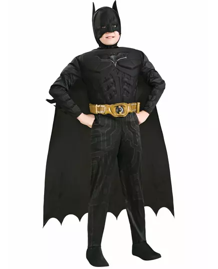 Lyxig 3D Batman™-maskeraddräkt för pojke, Storlek: 3-4 år (90 till 104 cm)