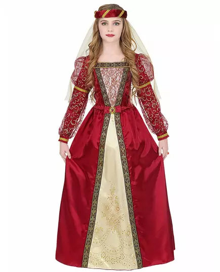 Kunglig medeltida prinsessmaskeraddräkt, flicka, Storlek: 8-10 år (140 cm)