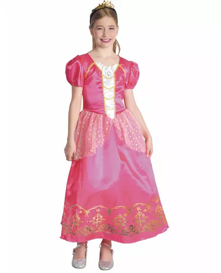 Rosa prinsessmaskeraddräkt barn, Storlek: 3-4 år (92-104 cm)