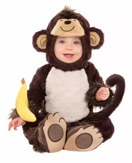 Maskeraddräkt apa med bananskallra barn