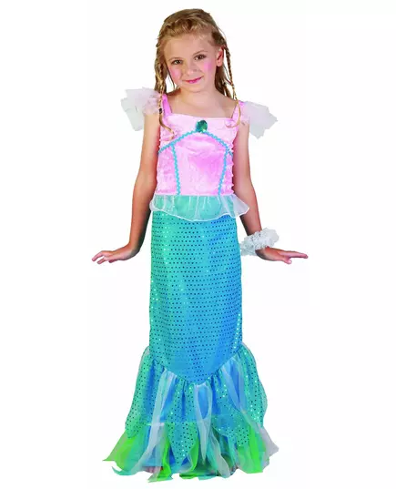 Sjöjungfrumaskeraddräkt flicka, Storlek: 4-6 år (110-120 cm)