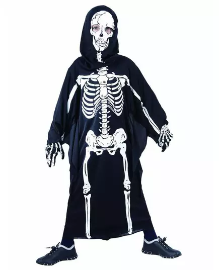 Skelettmaskeraddräkt för barn, Storlek: 4-6 år (110-120 cm)