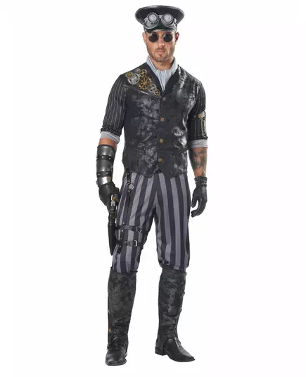 Maskeraddräkt steampunkkapten herr, Storlek: Large