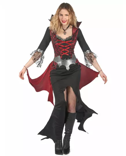 Barock vampyrmaskeraddräkt dam, Storlek: Large