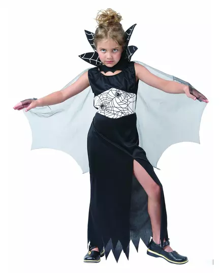 Maskeraddräkt spindelhäxa flicka Halloween, Storlek: 4-6 år (110-120 cm)