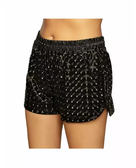 Glansiga svarta sportshorts dam