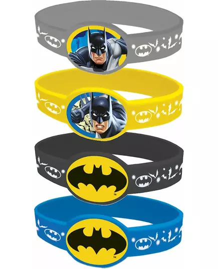 4 Elastiska armband Batman ™