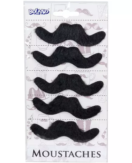 5 självhäftande mustascher