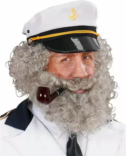 Sjömansskägg och mustasch för herr