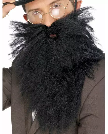 Långt svart skägg herr