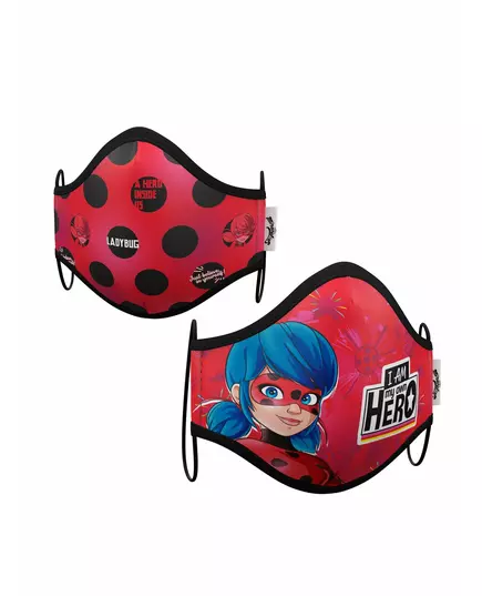 Förpackning med 2 återanvändbara skyddsmasker för barn Ladybug™