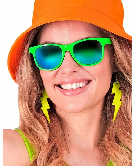 Neongula blixtörhängen