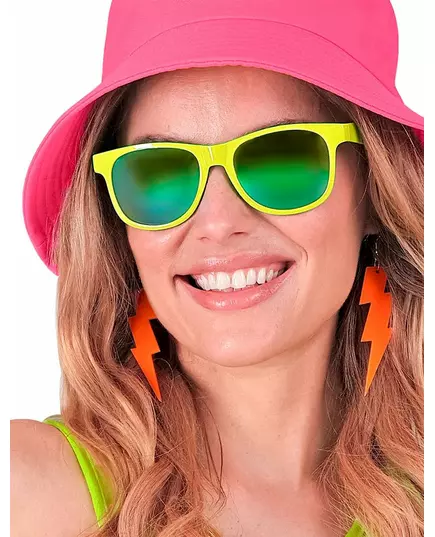Neonorange blixtörhängen