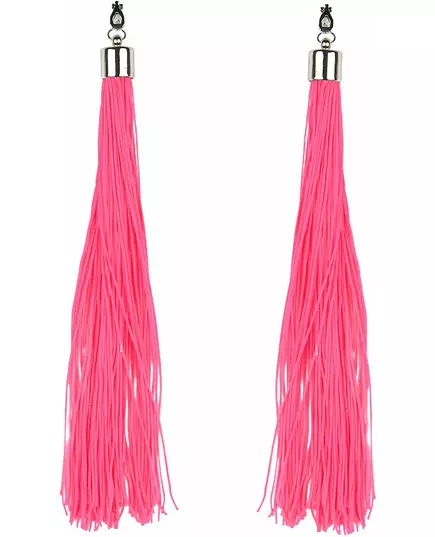 Fluorescerande rosa fransörhängen vuxen