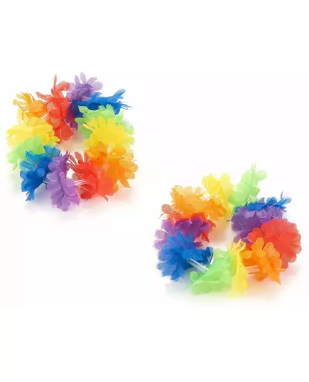 2 flerfärgade hawaiianska armband