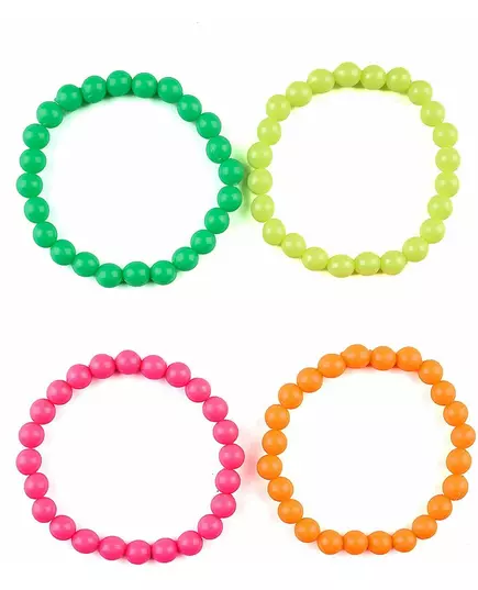 Armband, 4-pack, flerfärgade, vuxen