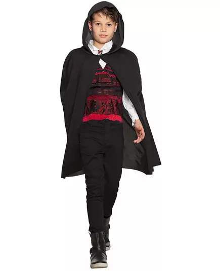 Svart huvcape barn Halloween