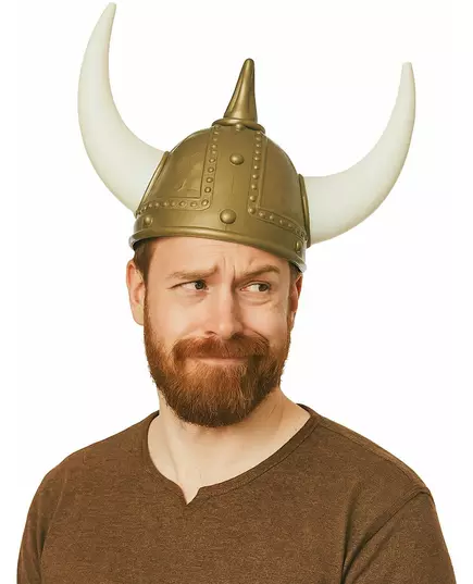 Vikingahjälm med horn vuxen