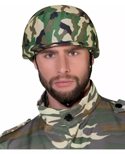 Militärhjälm med kamouflageprint vuxen